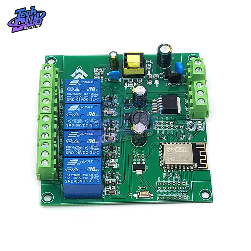 Il BYTE del bordo 4M di sviluppo del modulo ESP8266 del relè di WIFI di 5V 4 ESP-12F lampeggia per il bordo di controllo del carico di ca 90-250V DC7-30V