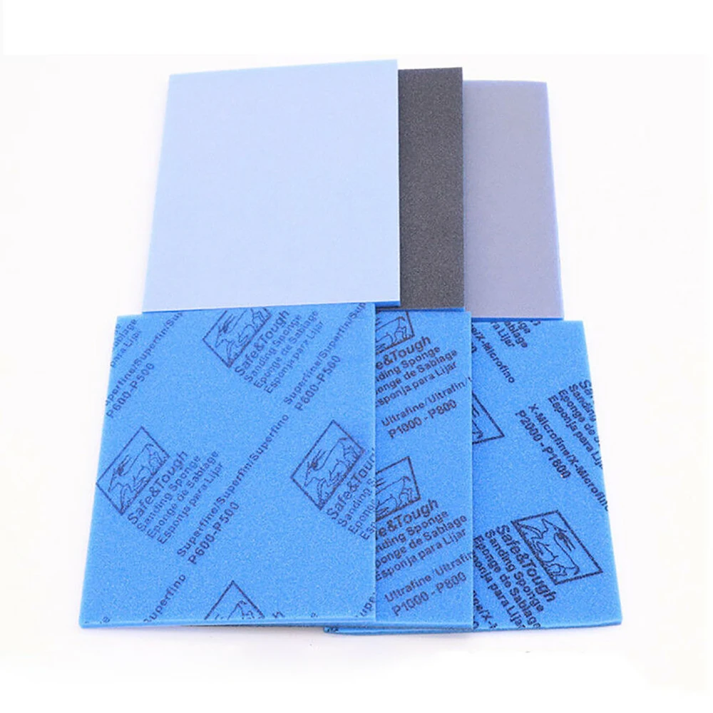 Lixa abrasiva esponja espuma bloco almofada seca e molhada flexível sandpaer vária categoria para madeira metal plástico artesanato modelo de polimento