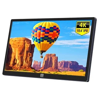 4K Portable Monitor,15.6 inch Gaming Display,HDMI/Type C,8 Bits,72%NTSC, Silm On The Go Laptop Screen