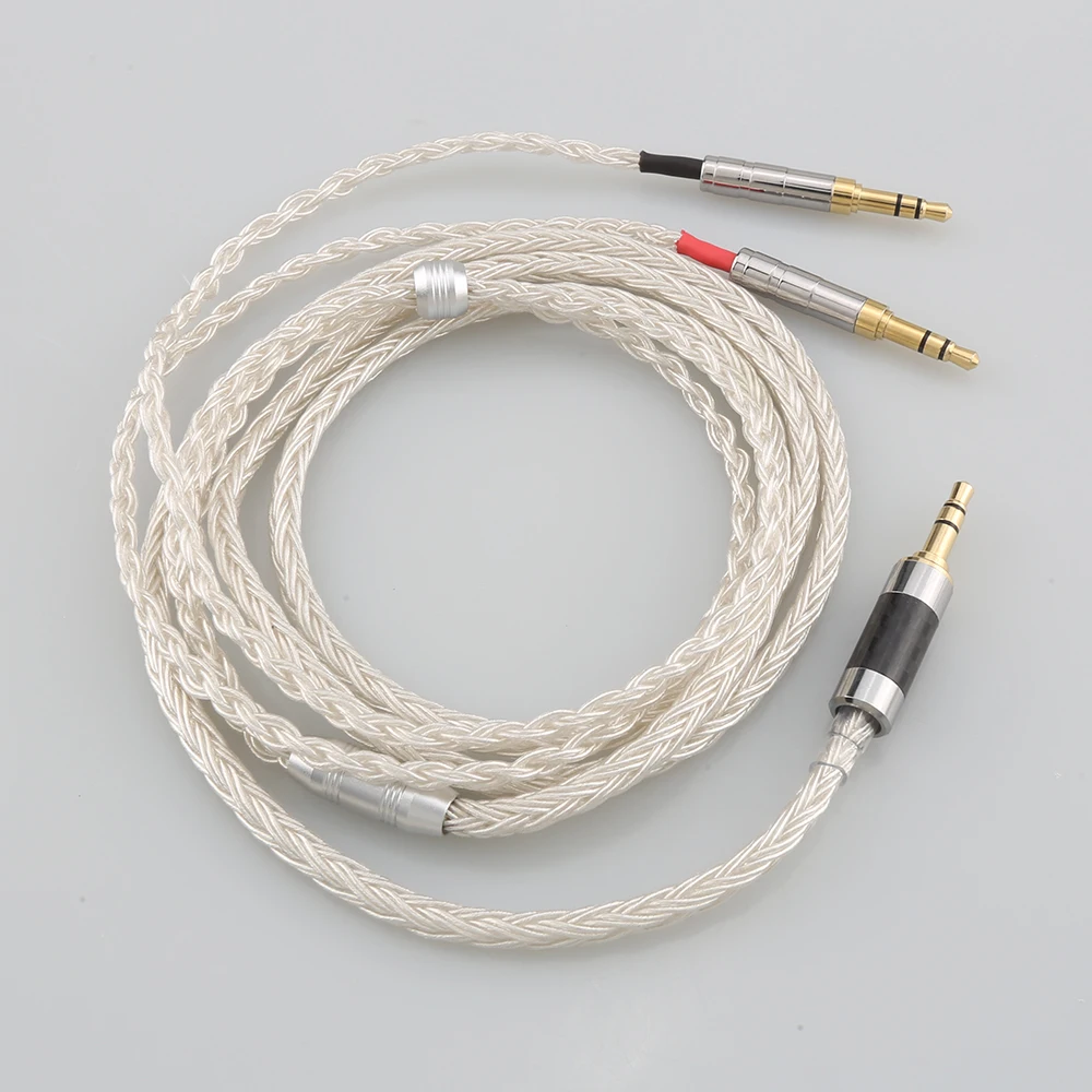 2.5/3.5/4.4mm XLR zrównoważony 16 rdzeniowy posrebrzany kabel do słuchawek dla Hifiman Sundara Ananda HE1000se HE6se he400i he400se Arya