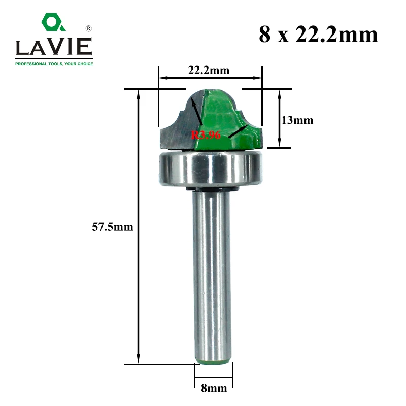 Imagem -04 - Lavie-router Bit Bearing Grupo mm Shank Double Roman Ogee Afiação Fresa para Madeira Madeira Linha Faca Hobbing Mc02101 Pcs