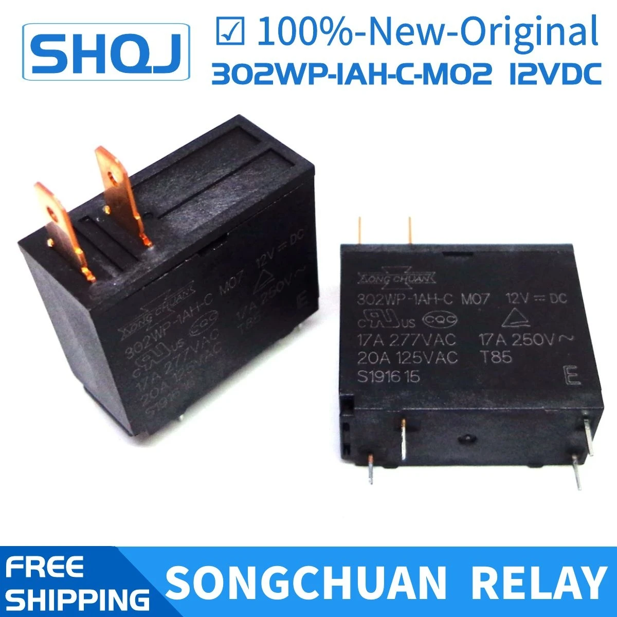 5PCS SONGCHUAN RELAY 302WP-1AH-C-M02 12VDC 100%-new-original