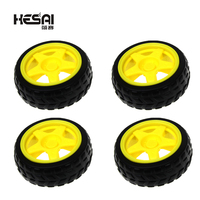 1/2/4P TT Motor Smart Car Robot Wheel Applicable to Arduino Diy Kit Wheel Smart Car Chassis Motor Robot Remote Control Car Wheel