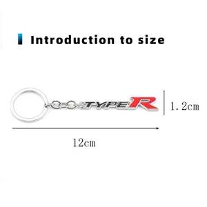 Máy chủ xe hơi Keychain Người giữ cửa hàng của chiếc nhẫn cho Honda Racing Sports City Dyssey Civic Accord CRV HRV FIT 10 Chaves bán hàng chính Honda Type R - №4