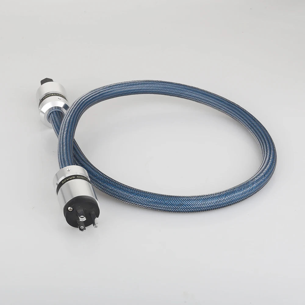 Audiocrast-Cable de alimentación de Audio Hifi Chapado en plata, alta calidad, P112 + DW15, con enchufe estadounidense
