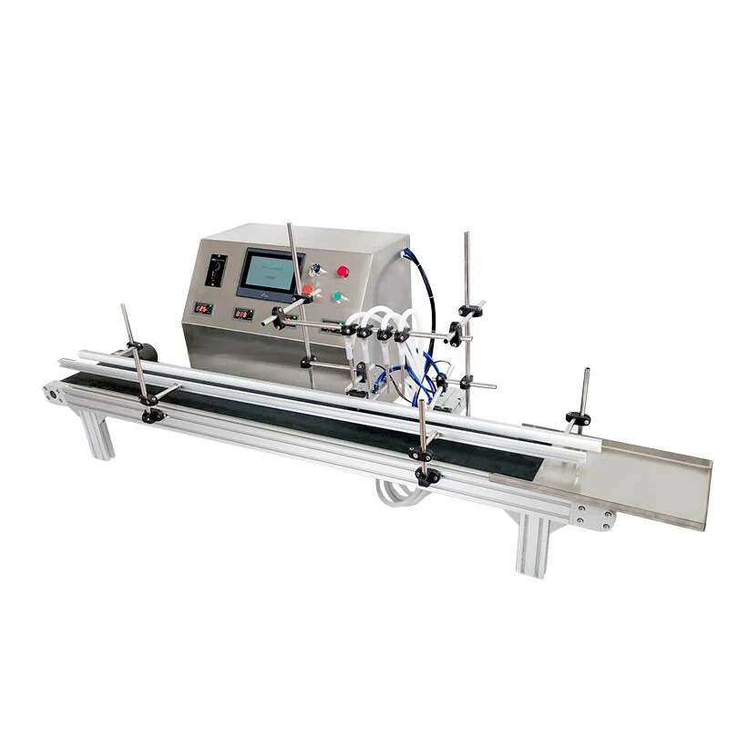 Máquina de llenado de líquidos de cuatro cabezales, juego completo automático de botellas pequeñas, para beber agua Mineral