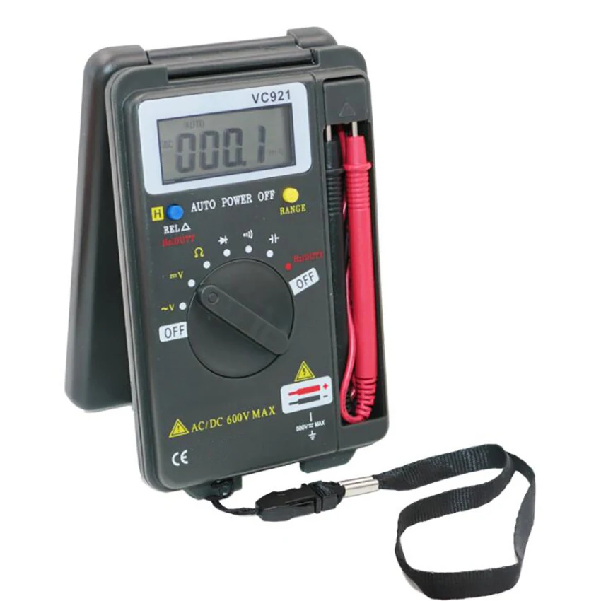 Digital Multimeter VC921 Mini Digital Multimeter Handheld Pocket Capacitance Resistance Frequency Tester Ammeter Voltmeter