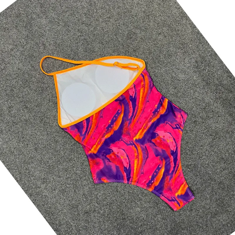 BKLD Beach Women Summer Clothes 2021 New Sexy Club Wear Fashion Printing One-Shoulder Spaghetti Strap Bodysuits Ladies