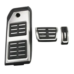 For Volkswagen VW TOUAREG 2019 2020 Fuel Brake Foot Rest AT pedals Plate Accelerator brake pedal Pads stickers styling