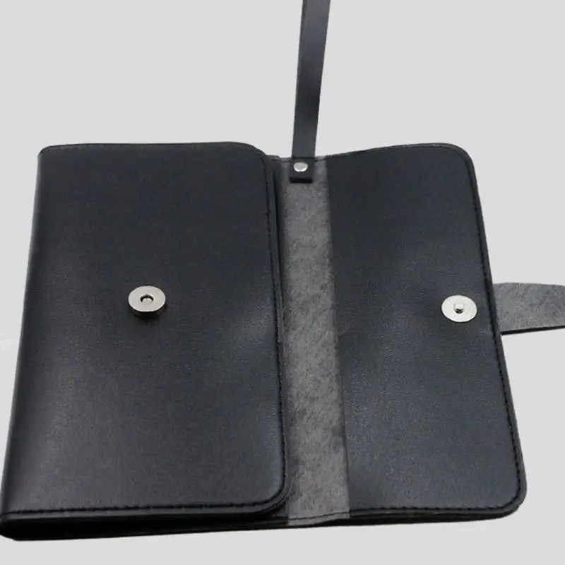 Tas Gunting Rambut Lipat Kulit PU Paket Gunting Pemangkas Rambut Kotak Alat Penata Rambut