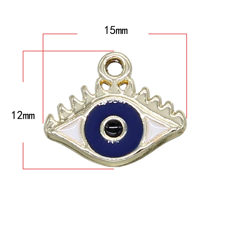 10pcs / lot Turkey Evil Eye Beads 6mm Charms Eye Jewelry Fitting Women Diy Evileye Bracelet & Bangle jewelry Accessories wholesa