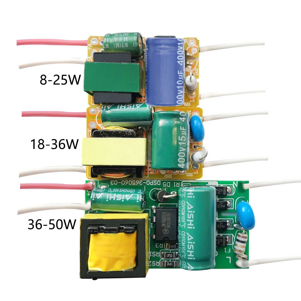 Transformateur de lumière à courant Constant, 8W 18W 50W 250mA, pilote, adaptateur d\'alimentation pour ampoule, bricolage