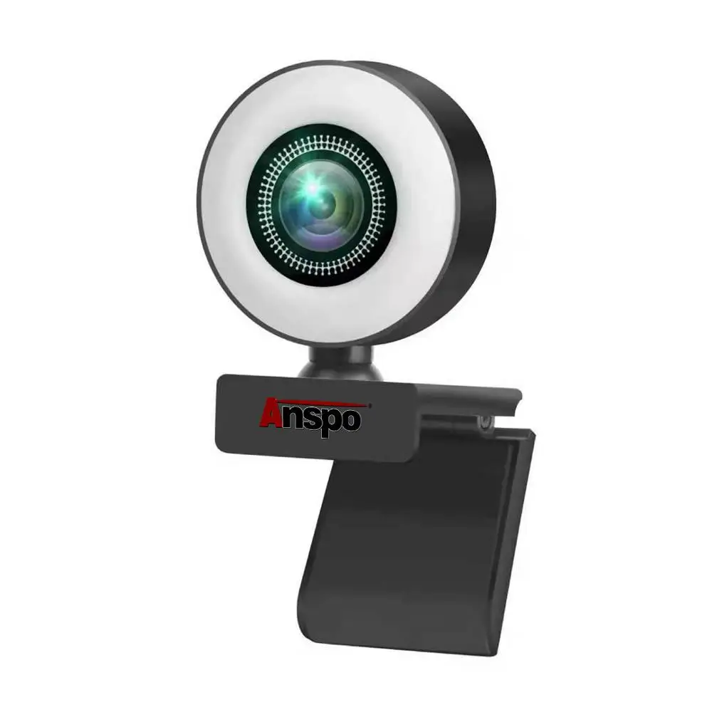 

Auto Focus Lighting Beautify Web Camera HD 5MP Live Broadcast Video Webcam Microphone USB 3 Grades Touch Adjustable Brightness