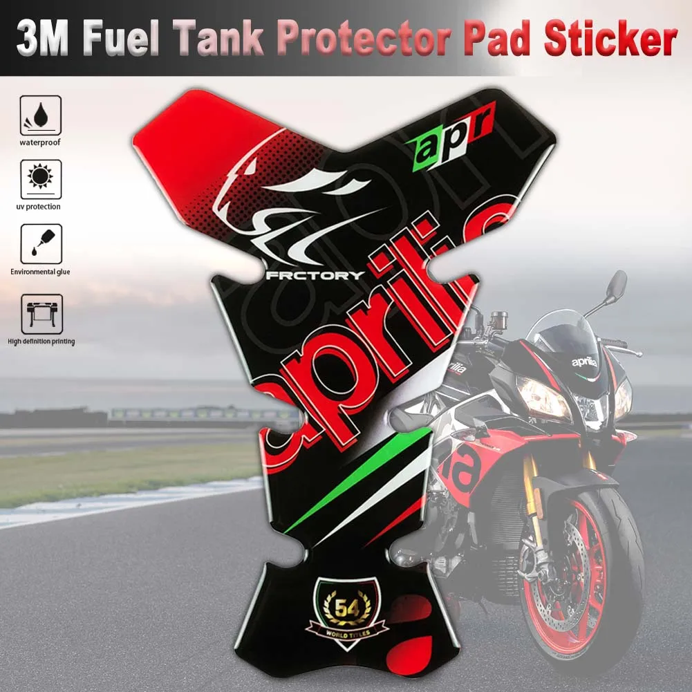 3M Motorcycle Fuel Tank Pad Sticker Gas Cap Protect Decal Accessories For Aprilia GPR APR RS4 RSV4 Tuono V4 RS 50 125 150 750