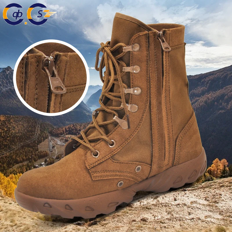 Summer Outdoor Hiking Hight-Top Combat Desert Marching Special Forces Tactical Men\'s Tactical Combat Outdoor Training Boots