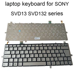 Replacement keyboards backlight keyboard SVD13 for SONY Vaio SVD132 SVD 13 132 SVD13215PXB UK GB British silver new 149245511GB