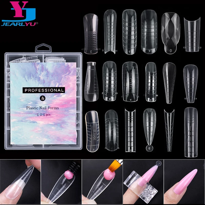 Multi Nail Forms Quick Building Gel Polish Molds For Extending  Tip Acrylic Sculpted Nail Art DIY Manicure Tools Equipment