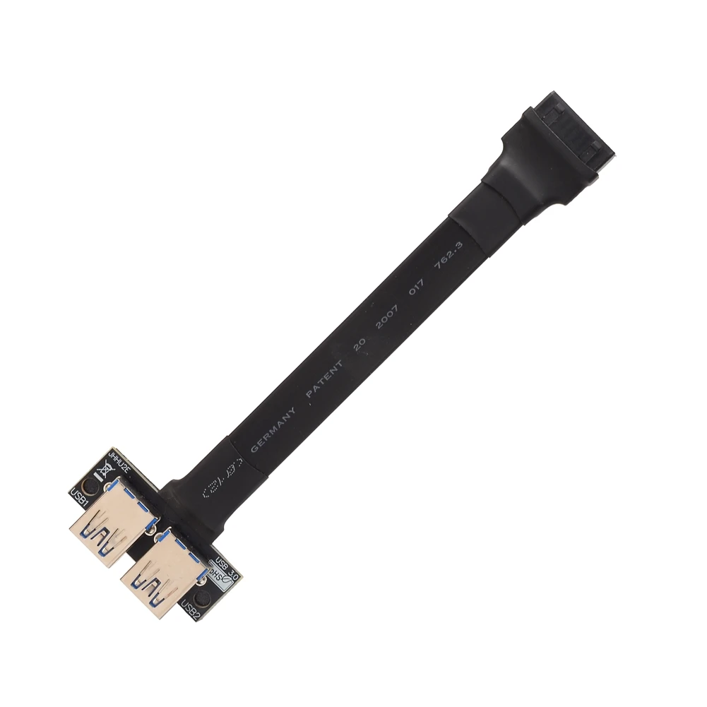 デュアルポートUSBコネクタ,3.0パネルマウント,20ピンヘッドセット,フラットケーブル,新品,3.0