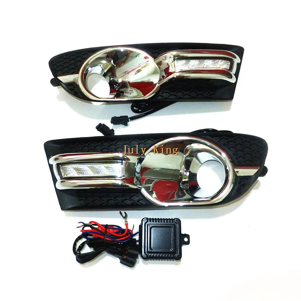 July King LED Daytime Running Lights DRL with Fog Lamp Cover case for Buick Excelle GT / Verano, LED Fog Lamp, 1:1 Replacement