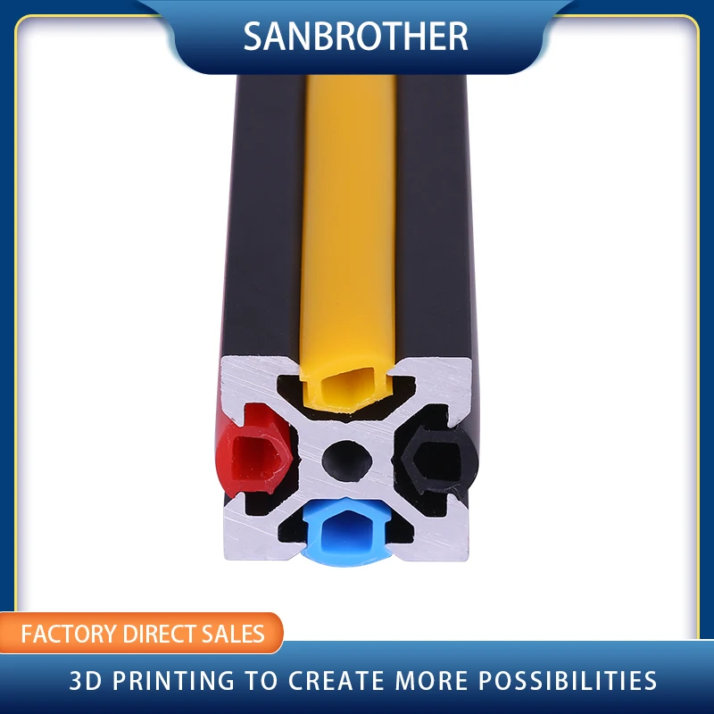 1 metro CNC 2020 serie 6mm 8mm 10mm guarnizione piatta per 2020 profilo in alluminio pannello di copertura con scanalatura morbida rosso/arancione/nero/blu Ender 3 CR10