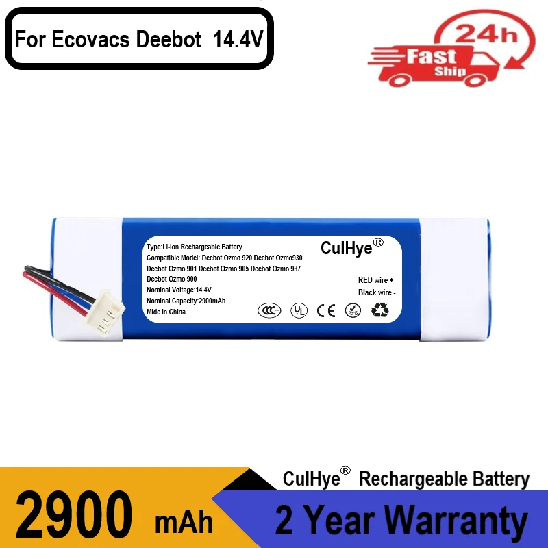 2900mAh 14.8V/14.4V Vacuum Battery for Ecovacs Deebot Ozmo 900 Deebot Ozmo 920 Deebot Ozmo 930 Deebot Ozmo 901 Deebot Ozmo 905