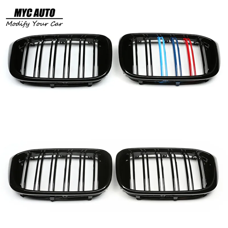 

Carbon Fiber Dual Slats Front Grille For BMW X3 G01 / X4 G02 2018 2019 2020 Glossy Black&Three Color Carbon Fiber Front Grille