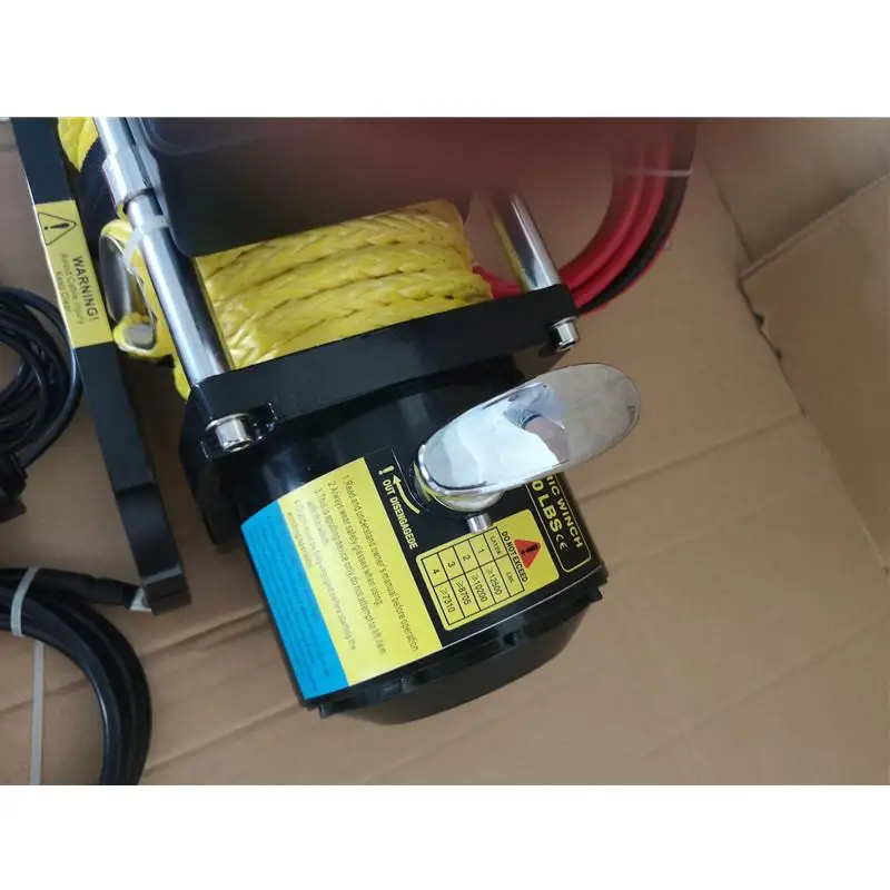 12 V/24 V 12000 libbre di nuovo verricello elettrico fuoristrada con verricello in corda di nylon con telecomando wireless