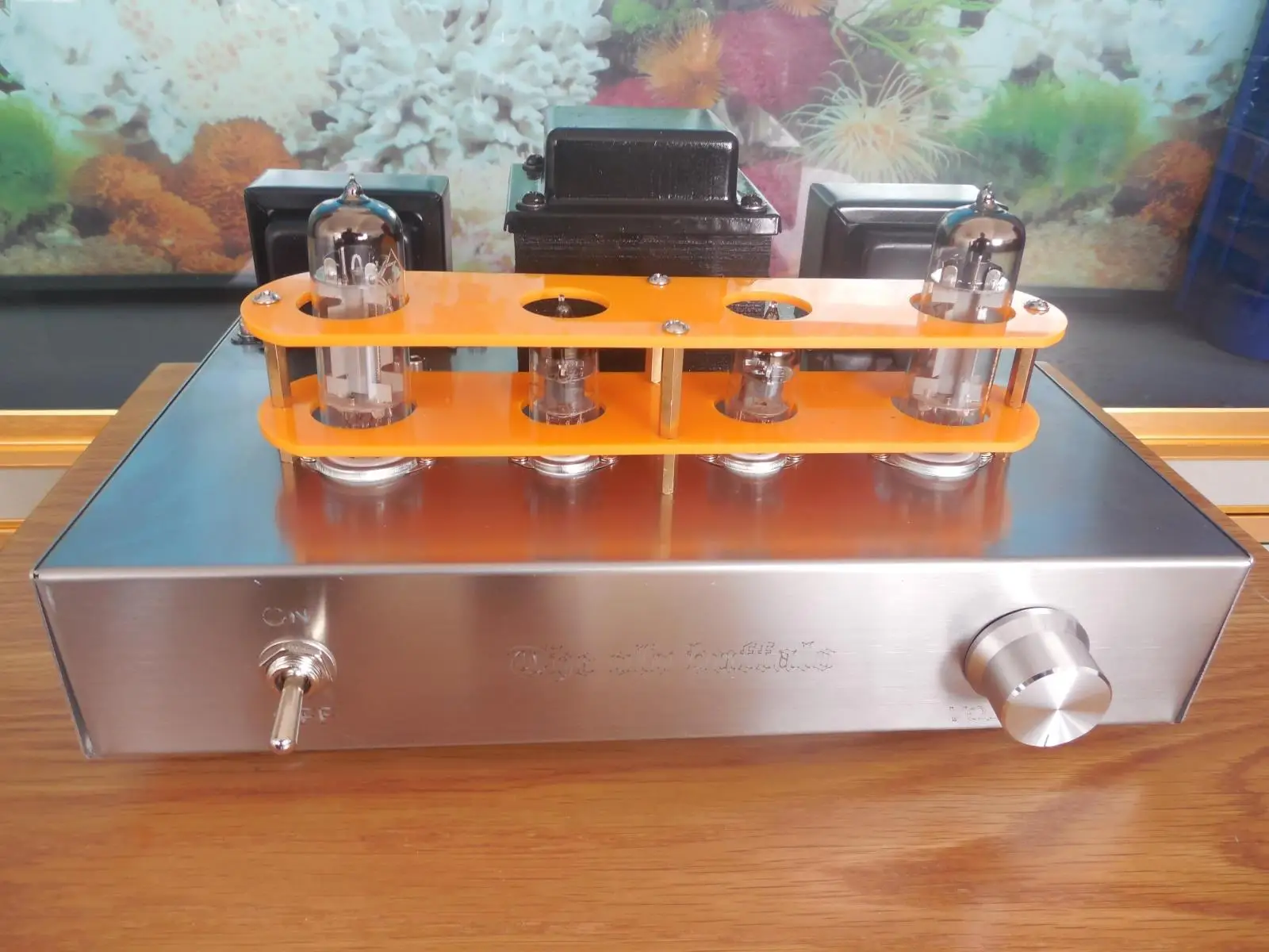 Amplificatore di potenza a valvole elettronico 6W*2 6C19, impalcatura manuale in filo d'argento, suono completo come 300B. Sensibilità ingresso: 500~2000mV