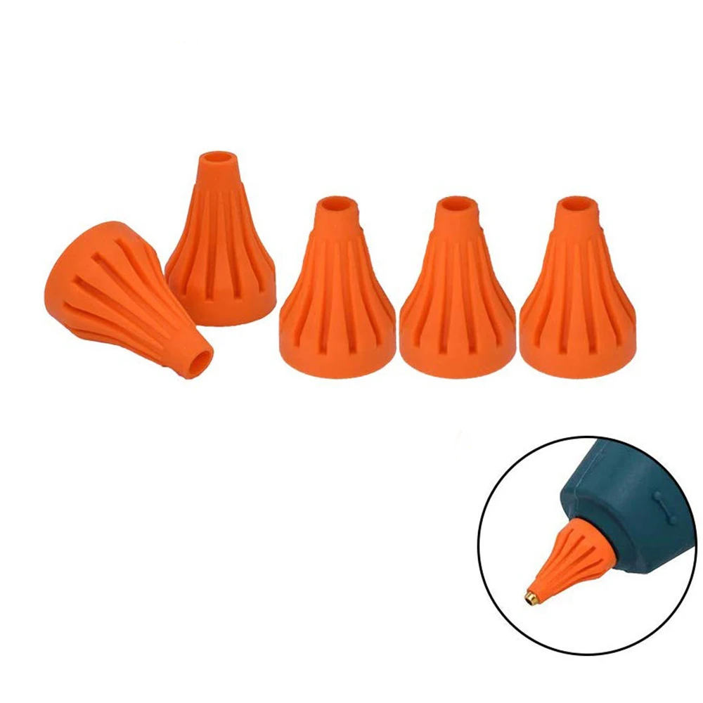 5 boucliers thermiques en Silicone et caoutchouc pour pistolet à colle chaude de taille normale, avec bâtons de colle de 11mm