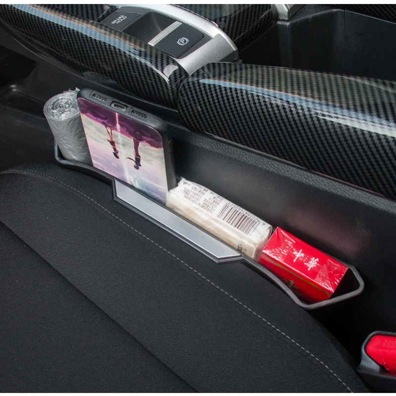 

Car Seat Gap Filler Organizer For Front ABS Universal Driver Seat Organizer Crevice Storage Box Phone Smoke Pockets Accessories