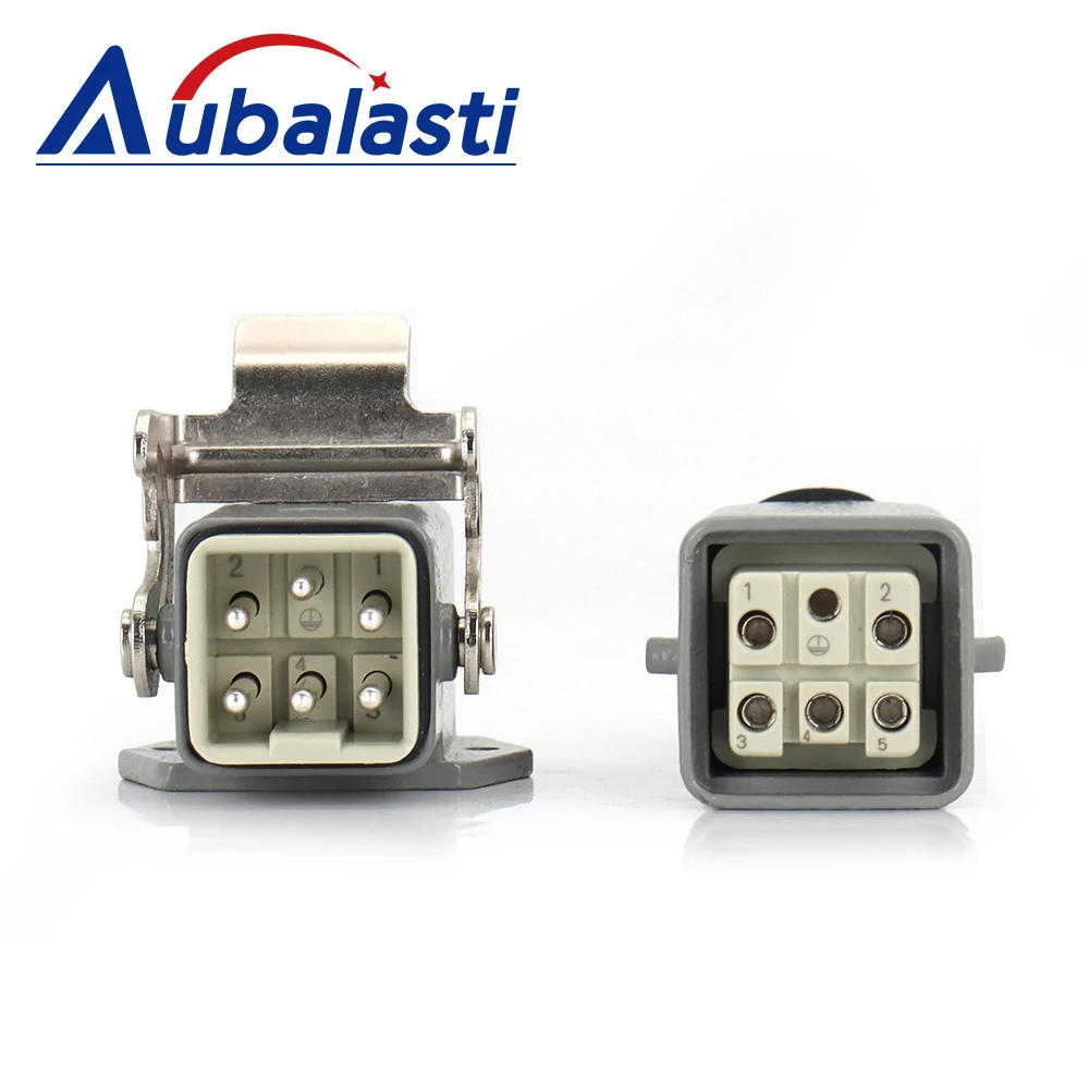 Aubalasti Square 5Core Air Cooled Spindle Motor Heavy Duty Connector Aviation Plug for CNC Spindle