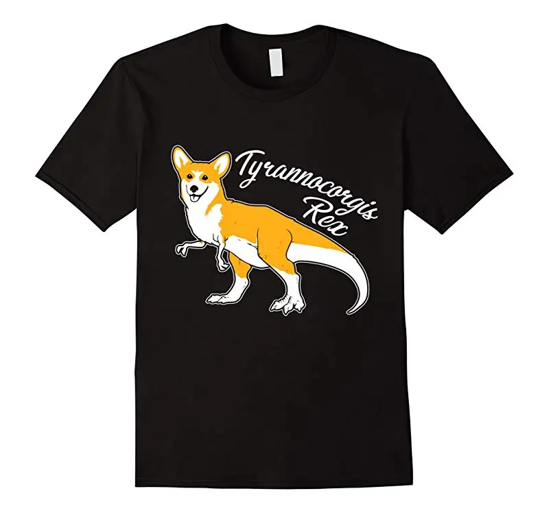 Tyrannocorgis Rex Funny Corgi T-rex T-Shirt. Summer Cotton Short Sleeve O-Neck Mens T Shirt New S-3XL