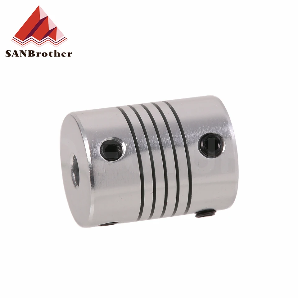 D19L25 5x8mm Aluminium CNC Motor Jaw Shaft Coupler 5mm To 8mm Flexible Coupling OD 19x25mm Dropshipping 3/4/5/6/6.35/7/8/10mm