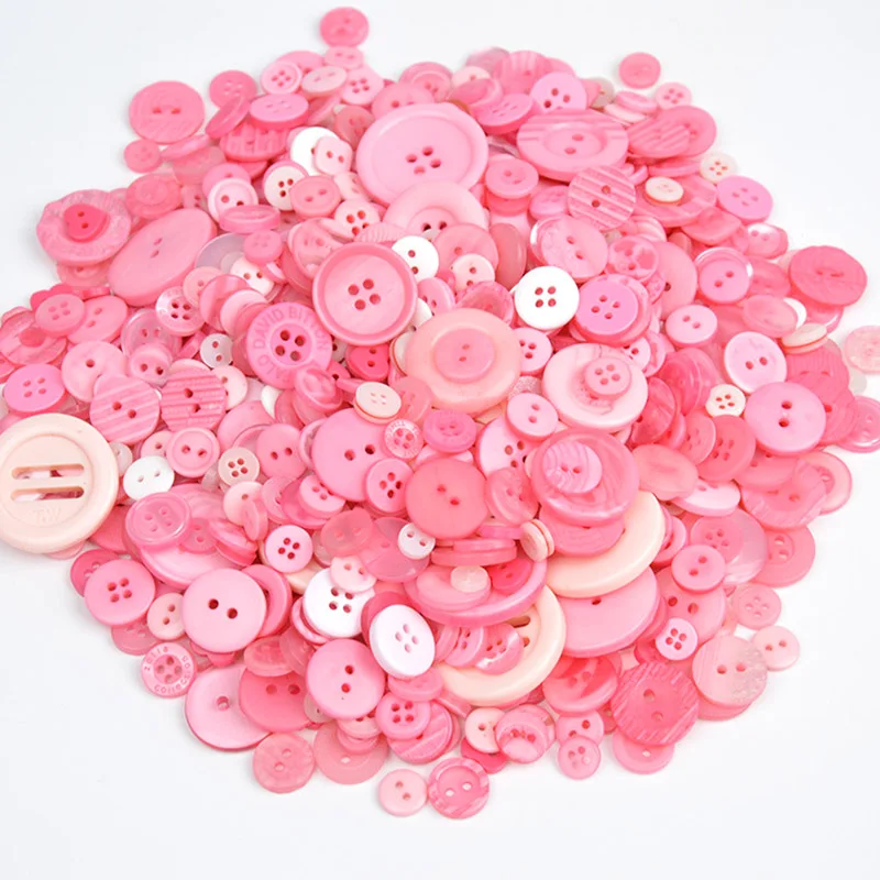 30g ins Hot Mix Flatback Dyed Round Buttons Resin kids Sewing Painting DIY Handmade Scrapbooking Home Decoration Handicrafts