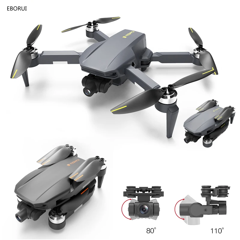 EBORUI i4 GPS Drone w/ Brushless Motor 5G WiFi FPV 4K HD Camera Dual GPS Return Positioning Foldable RC Drone Quadcopter Toy RTF