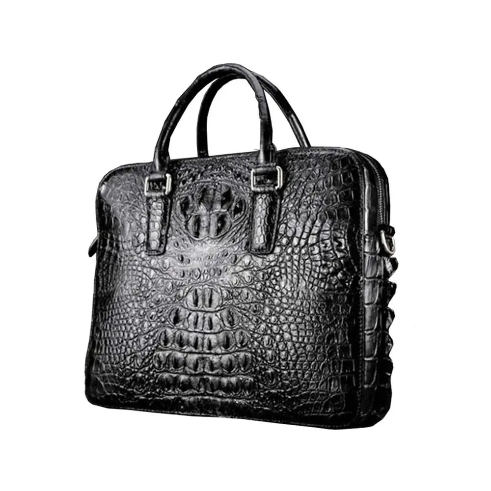 

ouruili new new arrival crocodile leather men bag fashion men business casual portable cross-bag computer men briefcase