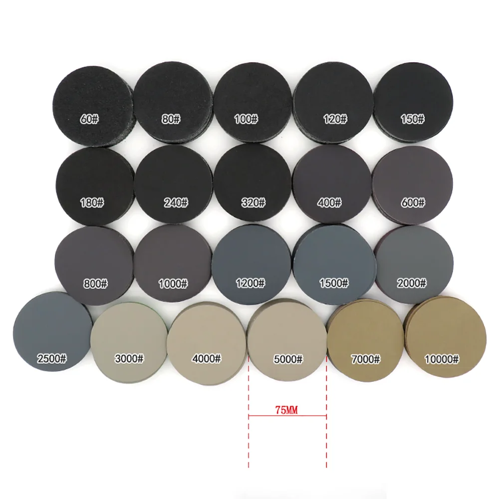 3in/75 Chà Nhám Đĩa Ba Lan Móc Vòng Ướt/Chống Thấm 60-10000 Nhám Sơn Mài Bề Mặt Nhám giấy Với Miếng Chà Nhám