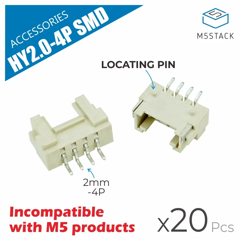 Grove Female Header - HY2.0-4P -SMD with Locating Pins (20pcs)