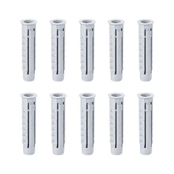 uxcell 50pcs 8mmX40mm Plastic Expansion Pipe Column Concrete Anchor Wall Plug Gray  for Home Garden DIY Application