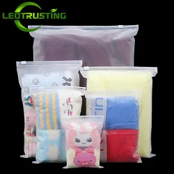 50pcs 140micron Both Sides Frosted Garment Zipper Bag T-shirt Underwear Socks Toys Towel Travel Wash Supplies Packaging Pouches