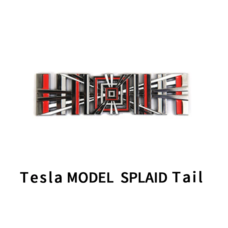 Automobile sticker wholesale Car tail tag car logo grid car tail tag car car sticker For Tesla Model S Plaid free shipping