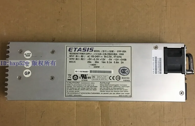 ETASIS EFRP-250A Server Power Supply 250W