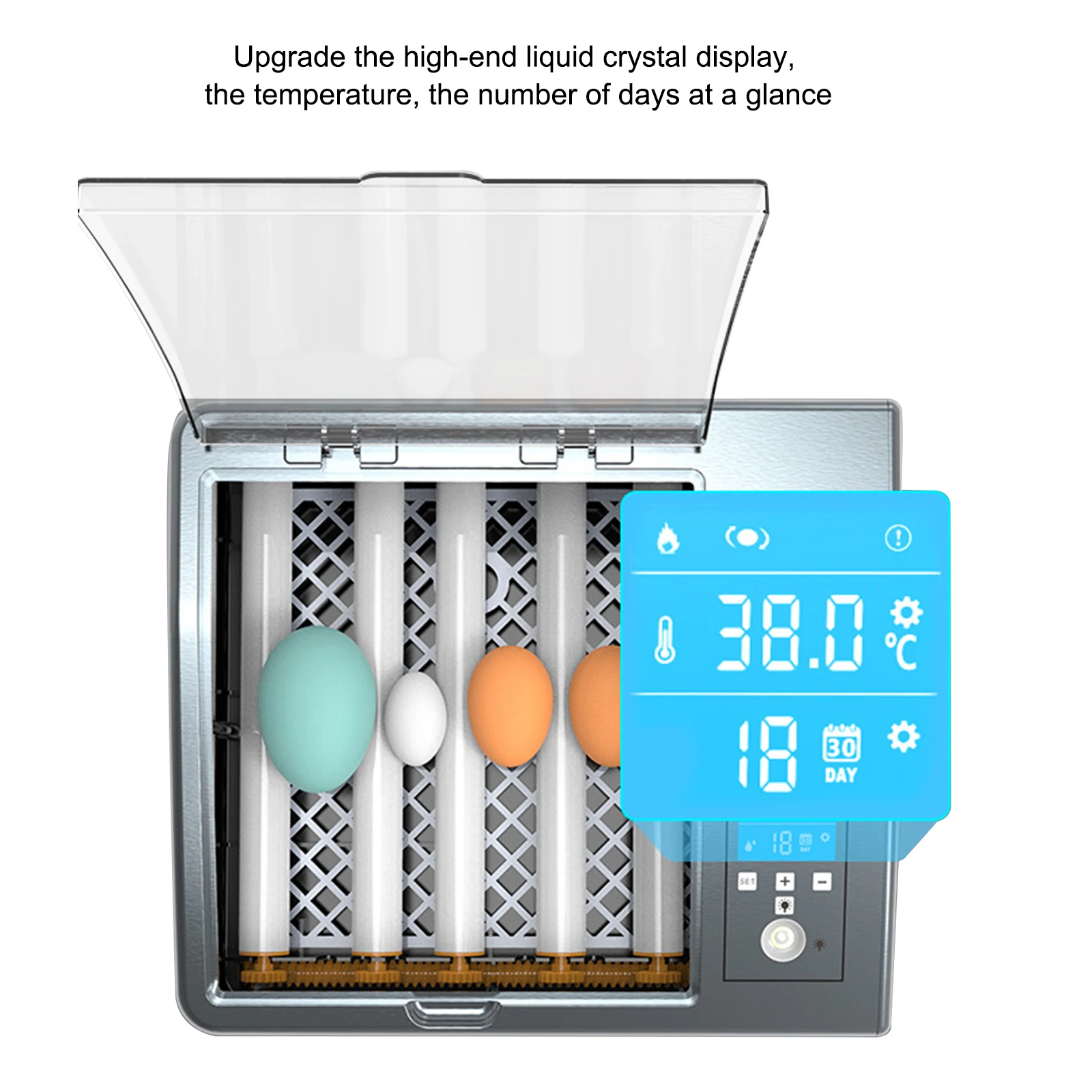 Egg Incubator Fully Automatic Incubator Brooder Farm Hatching Machine 16 Eggs Chicken Incubator Bird Egg Household Hatcher