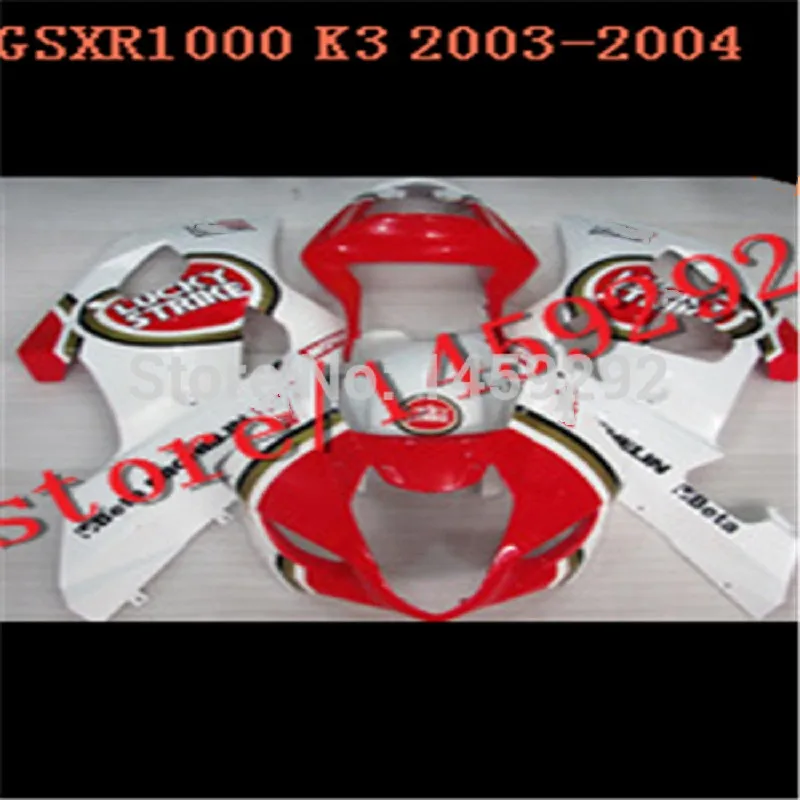 

New Motorcycle fairings kit Injection Custom ABS for Suzuki K3 K4 GSXR1000 03 04 GSXR 1000 2003 2004 red white Fairing kits