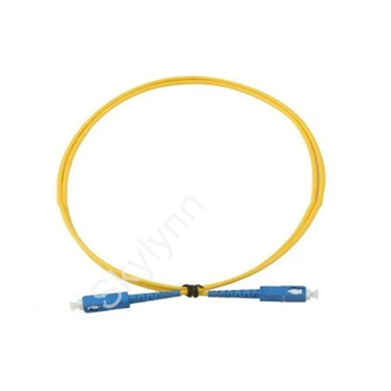 

SC / UPC-SC / UPC Simplex 2.0mm Cable Diameter Single Mode G652D Fiber Optic Patch Cord 1 Meter Yellow LSZH Jacket