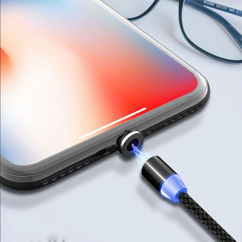 GEMT-كابل مغناطيسي Micro USB/Type-C ، شحن سريع ، للهاتف الخلوي ، متوافق مع iphone Samsun ، Android