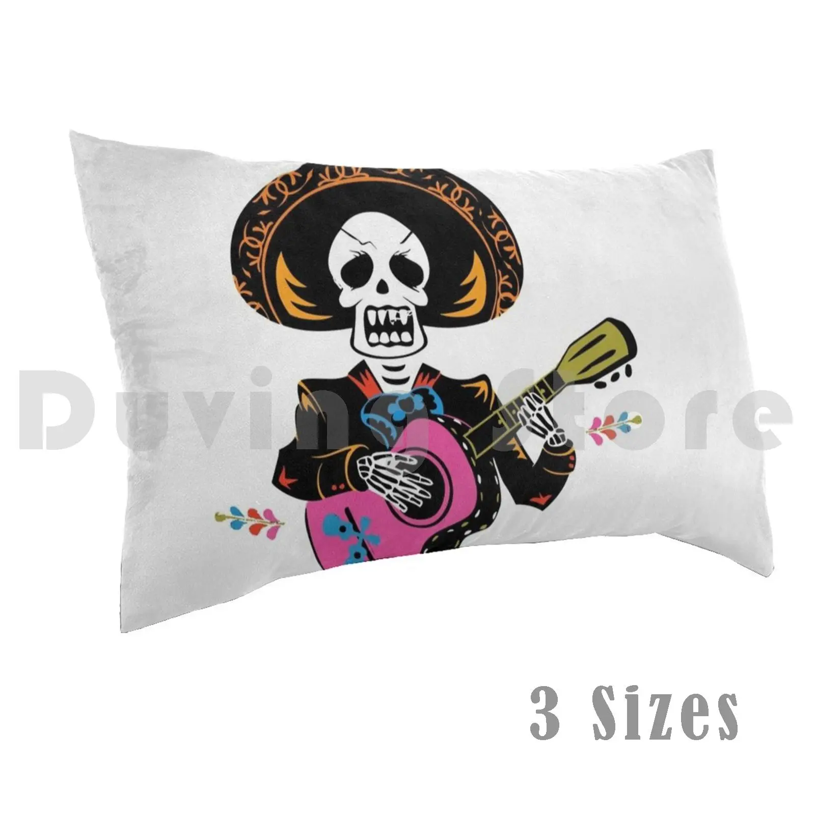 Mariachi Coco Pillow Case DIY 50*70 Coconut Films Movie Mexico Mariachi Colors Skull Mexican Skull Dead Music