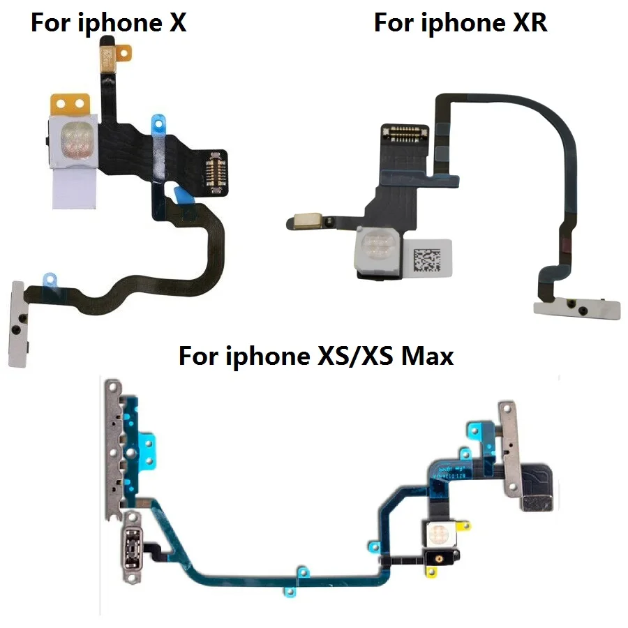 

Совершенно новая кнопка питания, лента гибкого кабеля фонарика для Apple iPhone X/XR/XS/XS Max
