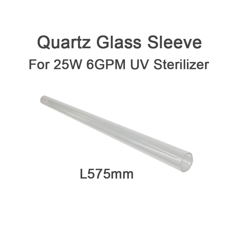 Replacement Clear Quartz Sleeve For UV Sterilizer Glass Tube Outer Diameter 23mm Length 240mm 300mm 355mm 575mm