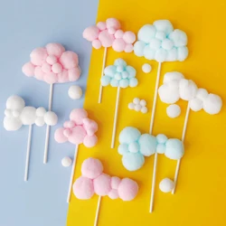 1pc/10pc Cute Colorful Clouds Cake Topper For Party Kids Girl Baby Happy Birthday Moon Balloon Cake Decoration Birthday Gifts